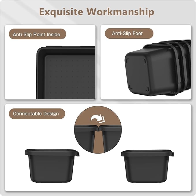A-LUGEI【Large Size】【5 Pcs】 Tool Box Organizer Tray Divider Tool Chest - size: 5pcs-L Size