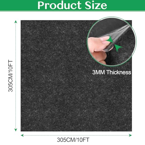 ToLanbbt Outdoor Storage Shed Floor Mat, 10 x 10 FT Waterproof Carport Mat, Washable Furniture Pad with Non Slip Backing for Dust, Oil, Protection, Storage Shed Not Included - size: 10 x10 FT