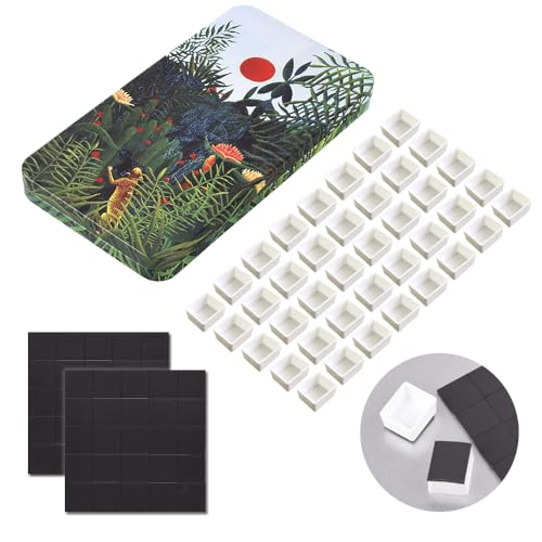 qianshan 40Pcs Empty Half Pans Watercolor Tin Palette with Magnetic Stripe - color: Jungle