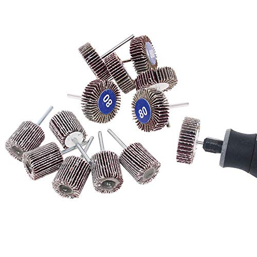 40PCS Flap Wheel Sander,80 Grit 1/8" Shank Sanding Bits Set - size: 32mm x 24mm (Pack of 2)