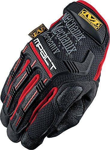 Mechanix Wear M-Pact Impact Resistant Work Gloves Red/Black, X-Large - color: Black/Red, size: X-Large