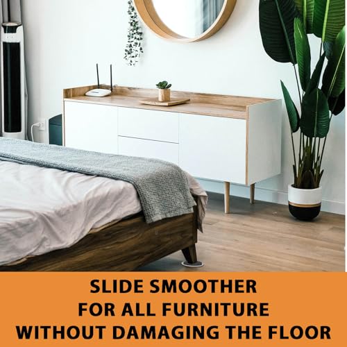 Furniture Sliders, 9 1/2" Sliders for Carpet Hardwood Floors Large Heavy Furniture, Reusable Heavy-Duty Gliders Movers Plastic Moving Pads Protectors (4 PCS 9 1/2" Beige) - size: 4 PCS 9 1/2" Beige