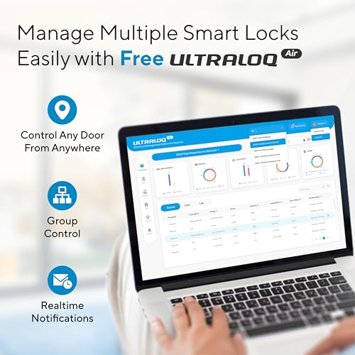 ULTRALOQ 2026 Upgrade Bolt Fingerprint Smart Lock in Black, Biometric Deadbolt with Built-in WiFi, Keyless Entry Door Lock, App Remote Control, 10 Months Battery, IP65 Waterproof, BHMA Grade AAA - size: Fingerprint+WiFi