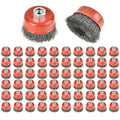 AAIN 60pcs Wire Wheel Brush Set, 3Inch Crimped Cup Brush for Angle Grinder - size: 60 pack, style: 3 Inch Crimped Wire Brush