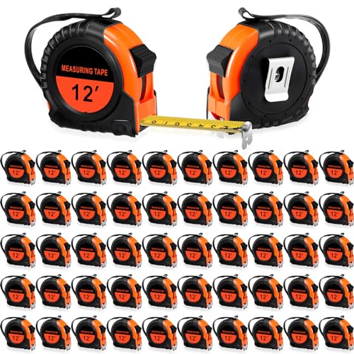 Copkim 50 Pieces 12 Ft Tape Measure Retractable Bulk,Orange - color: Orange