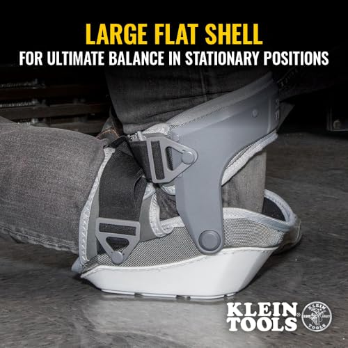 KLEIN TOOLS 60897 Knee Pads for Men and Women, Non-Marring, Heavy Duty Stabilizer Work Knee Pads, Adjustable Straps for Construction and Flooring - size: Non-Marring