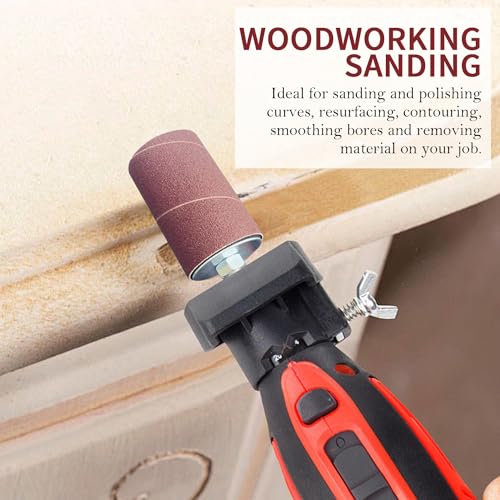 20 Piece Drill Press Sanding Drum Kit, 80/120 Grit Sanding Band Sleeves Rubber Sanding Drum for Woodworking