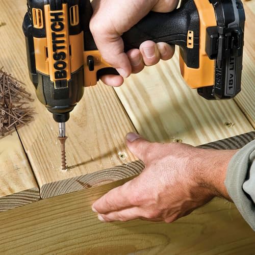 Deck Screws #10 x 2-1/2’’, T25 Star Torx Drive Flat Head Wood Screws, Brown, 5lb - color: Brown, size: 10X2-1/2’’