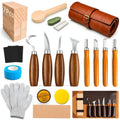 26 in 1 Complete Wood Carving Kit for Beginners with Leather Storage Bag