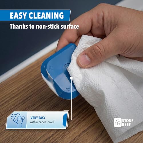 STONE REEF Silicone Caulking Tool Set – 5-in-1 Sealant Finishing Tool Kit | Caulk Remover, Grout Scraper & Applicator for Bathroom, Kitchen, Window, Sink, Tile & Joint | Professional Silicone Tools - color: Blue