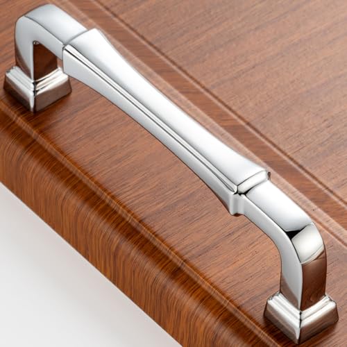 3-3/4 Inch Polished Chrome Cabinet Pulls and Handles 10 Pack 3175 - color: Polished Chrome, size: 3-3/4 In Hole Distance