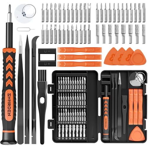 SHARDEN 59 in 1 Small Magnetic Precision Screwdriver Set With Case - color: Orange