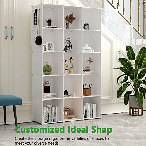 C&AHOME 16 Cube Storage Organizer Cube Shelves Units Storage Cubes, Milky - color: Milky