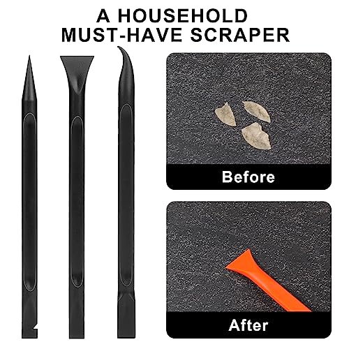 Carbon Fiber Plastic Scraper, 9 PCS Small Scraper Tool Plastic Scraper Tool Multi-Purpose Scraper Pen-Shaped Scraper Tool Non-Scratch Cleaning Tool for Tight Spaces, Kitchen, Crevices, Food, Paint - color: Multicolor