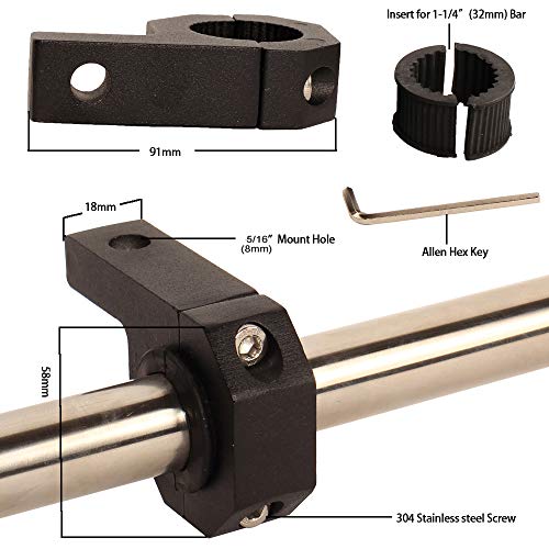 House Tuning Led Light Bar Clamps 1.25 inch -Pack 4,Tube Clamp Mount kit 1-1/4 Bar Clamp Brackets for Motorcycle ATV UTV Trucks Boat Fog Light Mount (1.25" -Clamp Mount Kit) - size: 1.25"-Clamp Kit