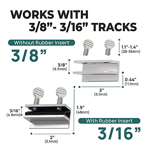 Window Locks, 10 Pack for Vertical and Horizontal Windows, Sliding Window Locks, Adjustable Aluminum Stoppers, No-Drill Install, Fits Tracks up to 3/16" Wide