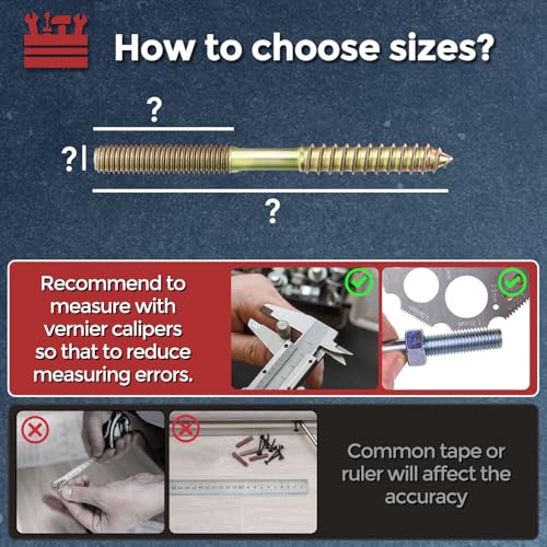 10pcs Hex Drive Hanger Bolts W/Driver M8-1.25x80 Zinc Plated - size: M8-1.25x80mm