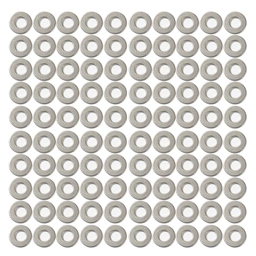 100Pcs 304 Stainless Steel Flat Washers for M8 Bolt (1/4" ID x 1" OD)