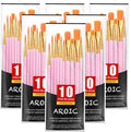 AROIC Acrylic Paint Brushes, 6 Packs/60 pcs Nylon Hair Paint Brush Set - size: 60pcs-pink