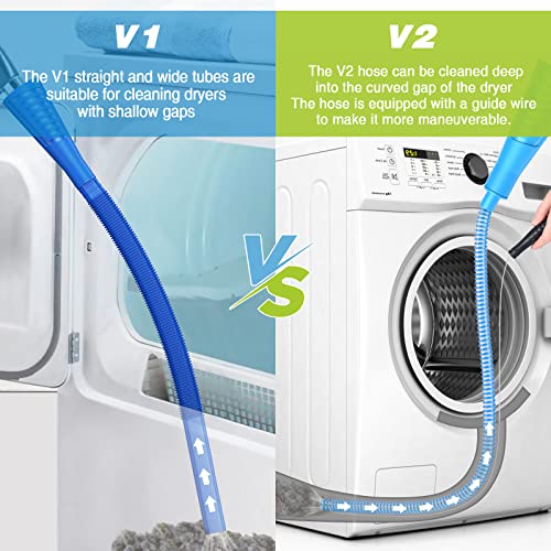 Sealegend 2 PCS Dryer Vent Cleaner Kit, Dryer Lint Vacuum Attachment&Brush - color: Deep Blue