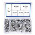 newlng M5 304 Stainless Steel Bolts and Nuts Kit, Hex Flat Head Cap Bolts Screws Nuts Hexagon Socket Head Screw,Heavy Duty Hex Bolts Nuts Assortment, Head Mechanical Parts Combination Box - size: A-M5