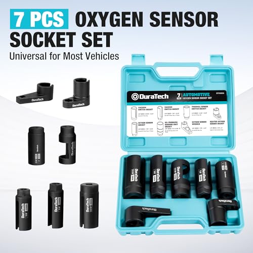 DURATECH 7PCS O2 Oxygen Sensor Socket Set with Storage Case - size: 7pcs