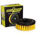7in Boat Brush Variable Speed Polisher Attachment - Medium Yellow Bristles - color: Yellow