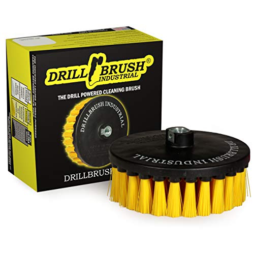 7in Boat Brush Variable Speed Polisher Attachment - Medium Yellow Bristles - color: Yellow