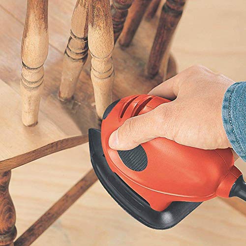Mouse Detail Sander Sandpaper, 40 grit Palm Mouse Sander Pads, 40 PCS 6 Holes Hook and Loop Triangle Sandpaper by SANJIAN - color: P40