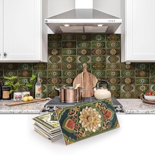 VICCI 16Pcs Peel & Stick Tile Decals 8" x 4" - color: Sjm-301, size: 8x4IN*16PCS