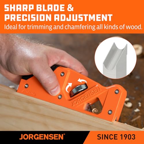 JORGENSEN Chamfer Plane, Edge Corner Plane, 4 Cutter Heads Built-In Storage