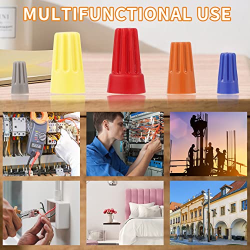 1000 Pcs Blue Wire Connectors Nuts, Electrical Wire Caps Insulated - color: Blue-1000PCS