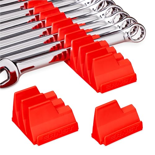 Ernst Manufacturing Wrench Pro Wrench Storage for 20 Wrenches with Anti-Slip Cleats (Patented) - Red - Made in the USA - color: Red