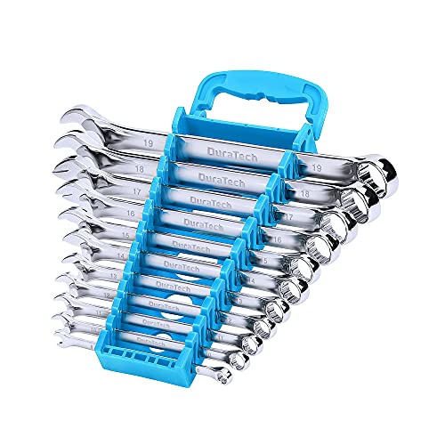 DURATECH Combination Wrench Set, Metric, 11-Piece, 8-19mm - size: Set (8 mm to 19 mm)