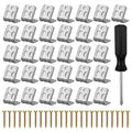 NEWHOOK 50pc Upholstery Spring Clips Kit, Couch Sofa Repair with Screws