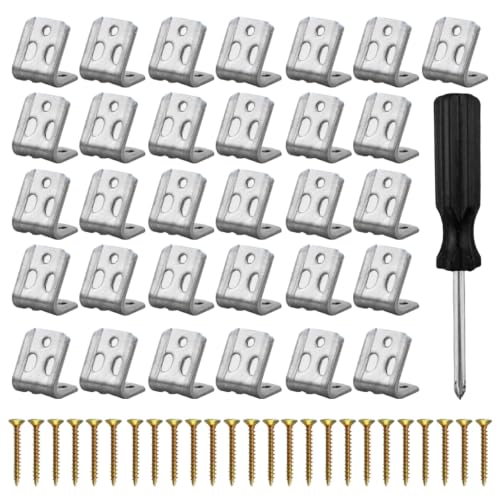 NEWHOOK 50pc Upholstery Spring Clips Kit, Couch Sofa Repair with Screws