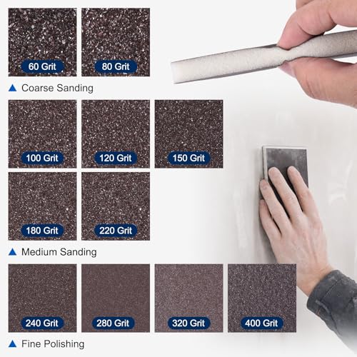 8Pcs 280Grit Double-Sided Sanding Sponges, Washable & Reusable - size: 280Grit
