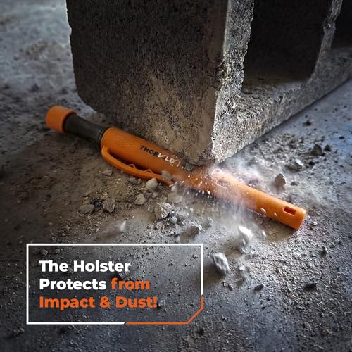 THORVALD New Carpenter Pencils with Holster for Construction - Incl. 7 Leads + Sharpener - Solid Mechanical Pencils with Fine Point/Best Marking tools Construction/Carpenters/Scriber
