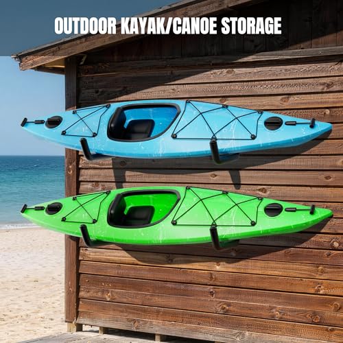 4 Pack Kayak Wall Mount Rack, 120 LBS Capacity