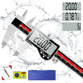 Qfun 6 Inch Digital Vernier Caliper Metal Metric Precision Measuring Tools | IP54 Waterproof ,Large LCD Screen & Auto-Off,Inch/Millimeter/Fraction Measurement Micrometer for Jewelry Engineer Carpenter