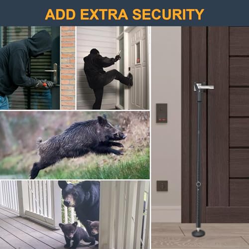 2 Pack Sliding Door Security bar,Heavy Duty Portable Door Lock,2-in-1 Adjustable Sliding Door Lock Bar,Door Barricade Security Bars for Window,Stop, Front Door, Patio Door, Apartment - color: White, size: 2 Pack