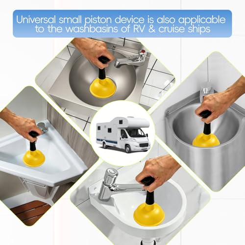 Sink Plunger with Drain Snake Set, Drain Cleaner Tool for Home