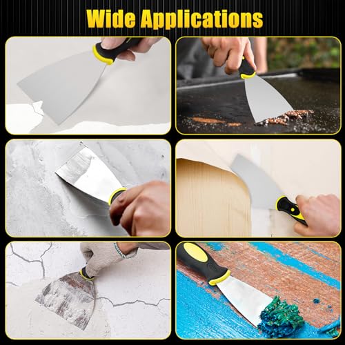 Putty Knife Set, Stainless Steel Spackle Knife Paint Scraper Tool Wallpaper Scraper (4PCS-2"")