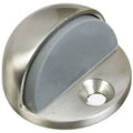 National Hardware Floor Door Stop, Solid Brass, Rubber Bumper, Satin Nickel - color: Satin Nickel