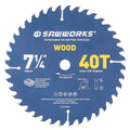 SawWorks 7-1/4" 40T Thin Kerf Circular Saw Blade General Woodworking - size: 7-1/4 In 40T