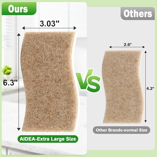 AIDEA XL Sponges Kitchen, 12Count, Non-Scratch Dish Sponges - color: Brown-extra Large