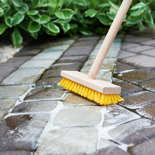Deck Scrub Brush Head 7.87" - Heavy Duty Concrete & Wooden Deck Scrub Brush With Hard Nylon Bristles - size: 7.87"