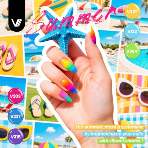 VANREESA 60 Pcs Gel Nail Polish Set, 55 Colors Gel Polish with Base Coat & 4 Effects Top Coat Full-Color Nail Polish Set All Seasons Nail Kit Gifts for Women Girls Nail Salon at Home - color: All Colors You Want