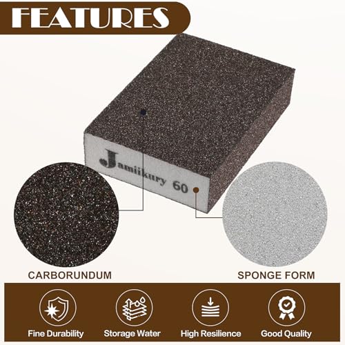 8pcs Sanding Blocks Assortment Kit, Sponge Sand Block Washable and Reusable, Wet & Dry Sandpaper Block for Wood Metal Drywall and Furniture Paint - 36/60/80/100/120/150/180/220 Grit - size: 36/60/80/100/120/150/180/220 Grits