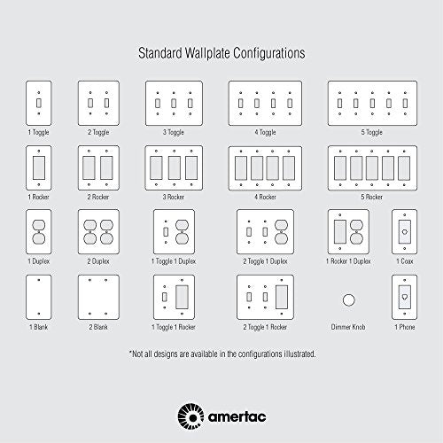 Amerelle Steps Single Toggle Cast Metal Wallplate in Rustic Brass - color: Rustic Brass, size: 1 Toggle